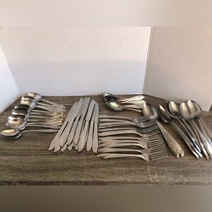 Vtg Koba Stainless Japan 58 Pc Set Silverware